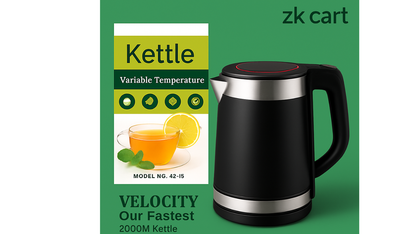 2L Electric Kettle – Stainless Steel Water Boiler for Tea & Coffee
