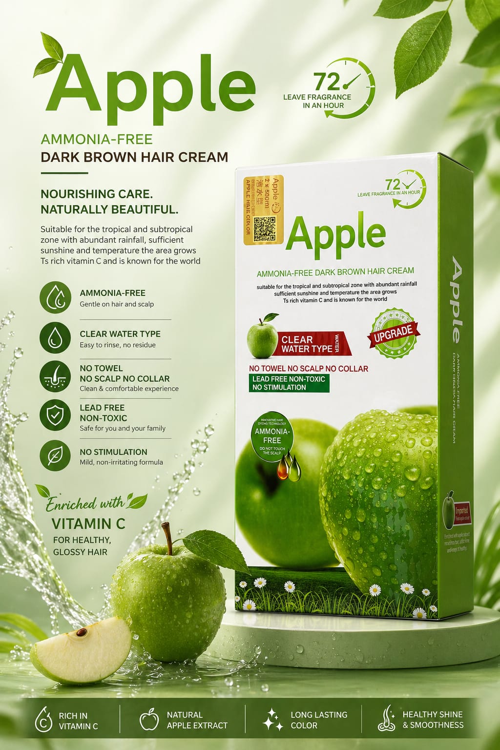 Original Apple Hair Color 96 | Ammonia-Free (2 x 500ml)