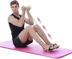 Rubber Pull Tummy Trimmer Abs Exerciser double spring